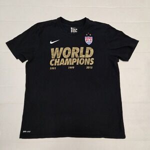 Nike Dri-Fit Team USA USMNT Soccer 2015 World Champions T-Shirt Sz Large FIFA US